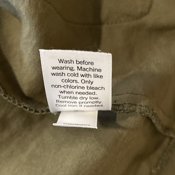 Nine West Women's Green Utility Jacket Coat Size Small Long Sleeve Pockets Zip - Picture 10 of 10